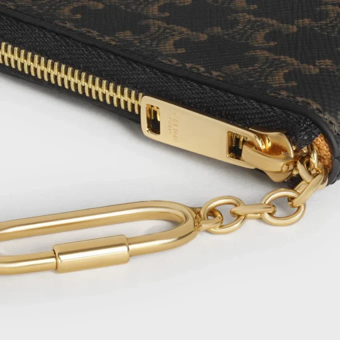 Portamonete in tela Triomphe Canvas con stampa CELINE Portamonete in tela Triomphe Canvas con stampa CELINE