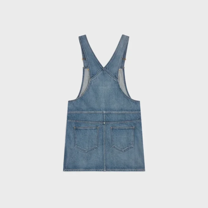 Salopette Mini Abito in Denim Union Wash Salopette Mini Abito in Denim Union Wash