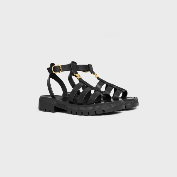 Sandali gladiatore CELINE Clea Triomphe in pelle di vitello – Concia vegetale Sandali gladiatore CELINE Clea Triomphe in pelle di vitello – Concia vegetale