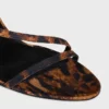 Sandalo CELINE Ava in tessuto gros grain con stampa leopardata Sandalo CELINE Ava in tessuto gros grain con stampa leopardata