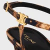 Sandalo CELINE Ava in tessuto gros grain con stampa leopardata Sandalo CELINE Ava in tessuto gros grain con stampa leopardata