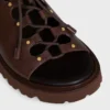 Sandalo CELINE Billie Chunky in pelle di vitello e tessuto Sandalo CELINE Billie Chunky in pelle di vitello e tessuto