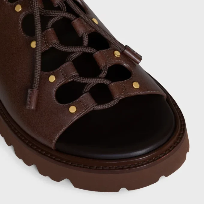 Sandalo CELINE Billie Chunky in pelle di vitello e tessuto Sandalo CELINE Billie Chunky in pelle di vitello e tessuto