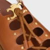 Sandalo CELINE Billie Chunky in pelle di vitello e tessuto Sandalo CELINE Billie Chunky in pelle di vitello e tessuto