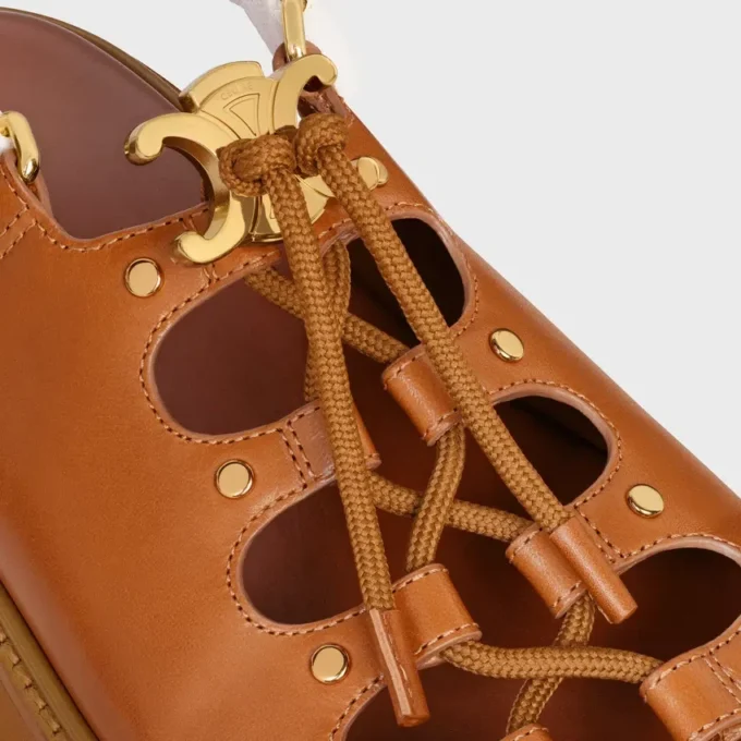 Sandalo CELINE Billie Chunky in pelle di vitello e tessuto Sandalo CELINE Billie Chunky in pelle di vitello e tessuto