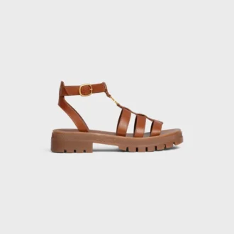Sandalo CELINE Clea Triomphe in pelle di vitello – Concia vegetale Sandalo CELINE Clea Triomphe in pelle di vitello – Concia vegetale