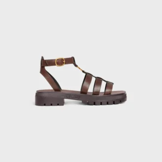 Sandalo CELINE Clea Triomphe in pelle di vitello – Concia vegetale Sandalo CELINE Clea Triomphe in pelle di vitello – Concia vegetale