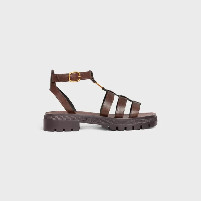 Sandalo CELINE Clea Triomphe in pelle di vitello – Concia vegetale Sandalo CELINE Clea Triomphe in pelle di vitello – Concia vegetale