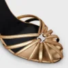 Sandalo CELINE Triomphe in pelle di agnello laminata Sandalo CELINE Triomphe in pelle di agnello laminata