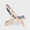 Sdraio in legno e tessuto jacquard