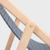 Sdraio in legno e tessuto jacquard