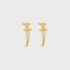 Set CELINE di 2 mollette a scatto in ottone con finitura dorata e acciaio