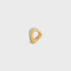 Set di anelli Formes Abstraites in strass e ottone con finitura in oro e rodio