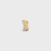 Set di anelli Formes Abstraites in strass e ottone con finitura in oro e rodio
