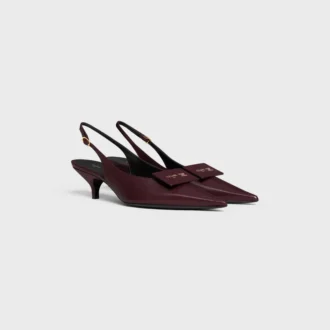 Slingback firmata in pelle di agnello
