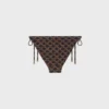 Slip da bagno in jersey monogramma opaco