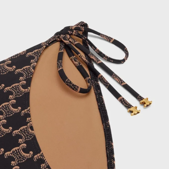 Slip da bagno in jersey monogramma opaco