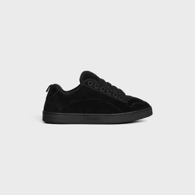 Sneaker basse stringate CELINE Huntington in pelle di vitello scamosciata e mesh Sneaker basse stringate CELINE Huntington in pelle di vitello scamosciata e mesh