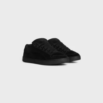 Sneaker basse stringate CELINE Huntington in pelle di vitello scamosciata e mesh