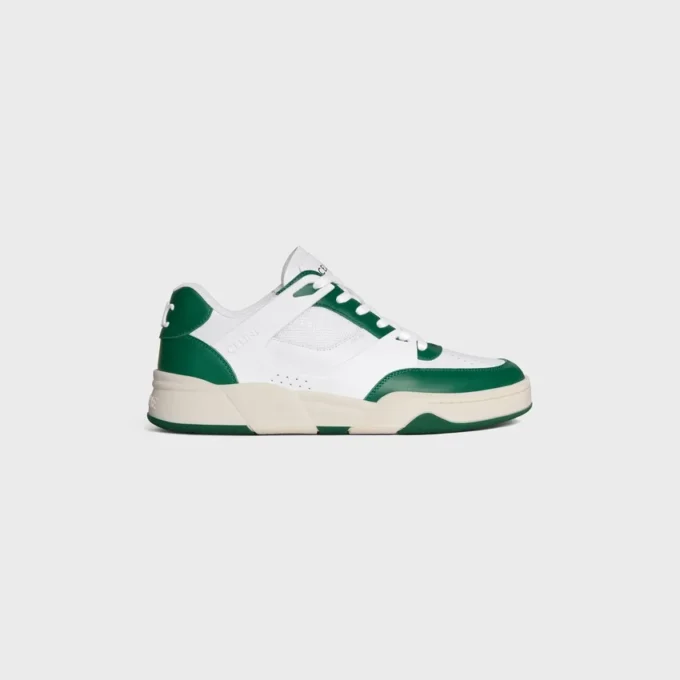Sneaker basse stringate CELINE Trainer Ct-09 in pelle di vitello e mesh