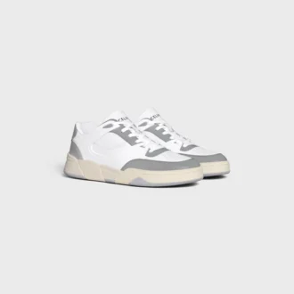 Sneaker basse stringate CELINE Trainer Ct-09 in pelle di vitello e mesh