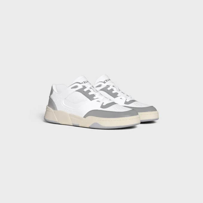 Sneaker basse stringate CELINE Trainer Ct-09 in pelle di vitello e mesh