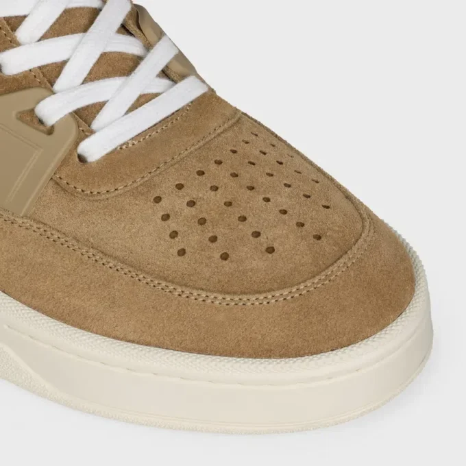Sneaker basse stringate CELINE Trainer Ct-09 in pelle di vitello scamosciata e mesh Sneaker basse stringate CELINE Trainer Ct-09 in pelle di vitello scamosciata e mesh
