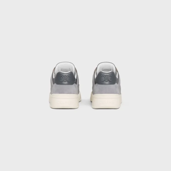 Sneaker basse stringate CELINE Trainer Ct-09 in pelle di vitello scamosciata, pelle di vitello e mesh Sneaker basse stringate CELINE Trainer Ct-09 in pelle di vitello scamosciata, pelle di vitello e mesh