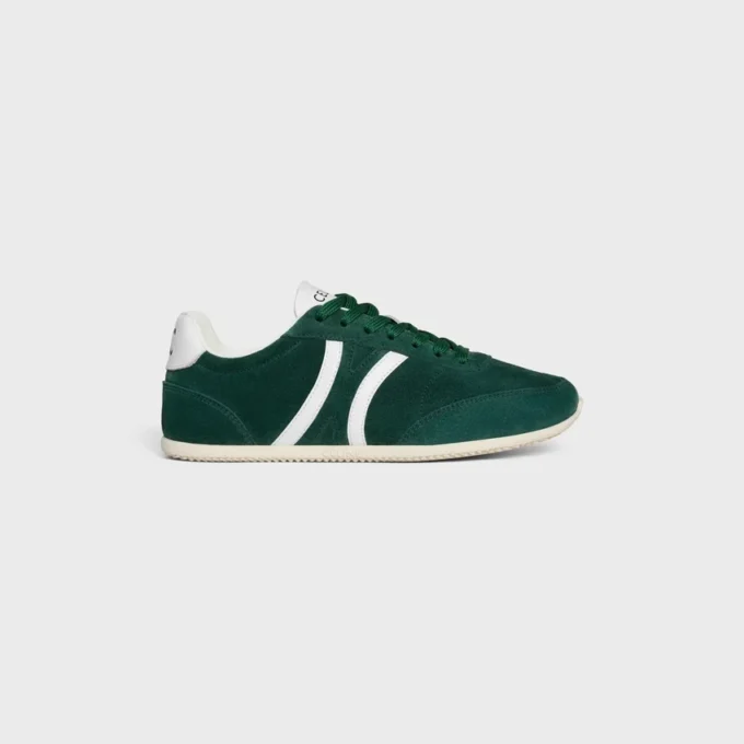 Sneaker CELINE Jogger Low con lacci e motivo Triomphe in pelle di vitello scamosciata e pelle di vitello Sneaker CELINE Jogger Low con lacci e motivo Triomphe in pelle di vitello scamosciata e pelle di vitello