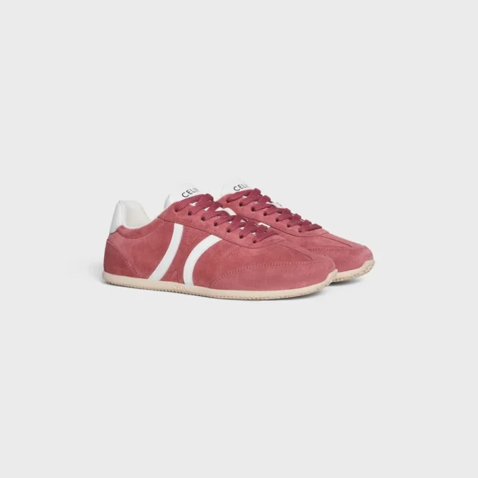 Sneaker CELINE Jogger Low con lacci e motivo Triomphe in pelle di vitello scamosciata e pelle di vitello Sneaker CELINE Jogger Low con lacci e motivo Triomphe in pelle di vitello scamosciata e pelle di vitello