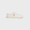 Sneaker CELINE Lou Low con lacci e logo Triomphe in tela e pelle di vitello Sneaker CELINE Lou Low con lacci e logo Triomphe in tela e pelle di vitello
