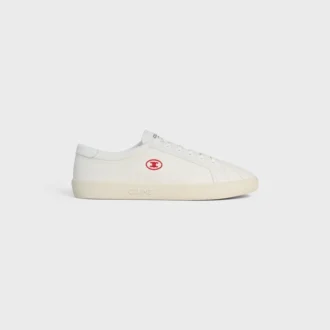 Sneaker CELINE Lou Low con lacci e logo Triomphe in tela e pelle di vitello