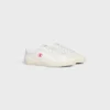 Sneaker CELINE Lou Low con lacci e logo Triomphe in tela e pelle di vitello Sneaker CELINE Lou Low con lacci e logo Triomphe in tela e pelle di vitello