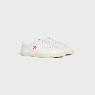 Sneaker CELINE Lou Low con lacci e logo Triomphe in tela e pelle di vitello