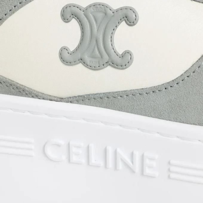 Sneaker con zeppa a blocco in pelle di vitello e pelle scamosciata Sneaker con zeppa a blocco in pelle di vitello e pelle scamosciata