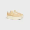 Sneaker con zeppa a blocco in pelle di vitello scamosciata e pelle di vitello Sneaker con zeppa a blocco in pelle di vitello scamosciata e pelle di vitello