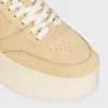 Sneaker con zeppa a blocco in pelle di vitello scamosciata e pelle di vitello Sneaker con zeppa a blocco in pelle di vitello scamosciata e pelle di vitello