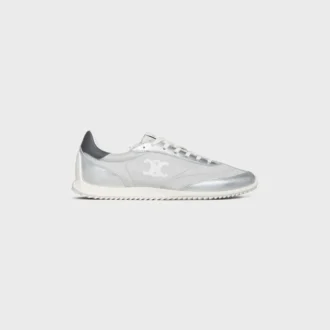 Sneaker Racer in nylon, pelle di vitello laminata e pelle di vitello