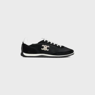 Sneaker Racer in nylon, pelle scamosciata e pelle di vitello