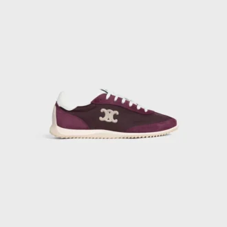 Sneaker Racer in nylon, pelle scamosciata e pelle di vitello