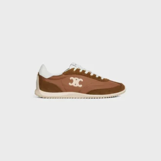 Sneaker Racer in nylon, pelle scamosciata e pelle di vitello