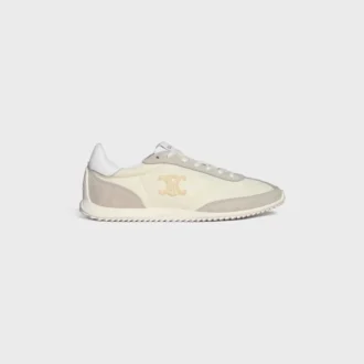 Sneaker Racer in nylon, pelle scamosciata e pelle di vitello