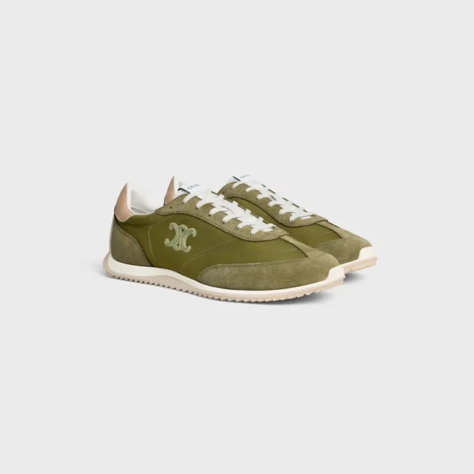 Sneaker Racer in nylon, pelle scamosciata e pelle di vitello Sneaker Racer in nylon, pelle scamosciata e pelle di vitello