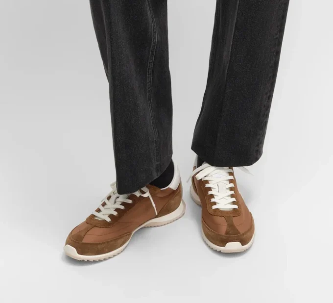 Sneaker Racer in nylon, pelle scamosciata e pelle di vitello Sneaker Racer in nylon, pelle scamosciata e pelle di vitello