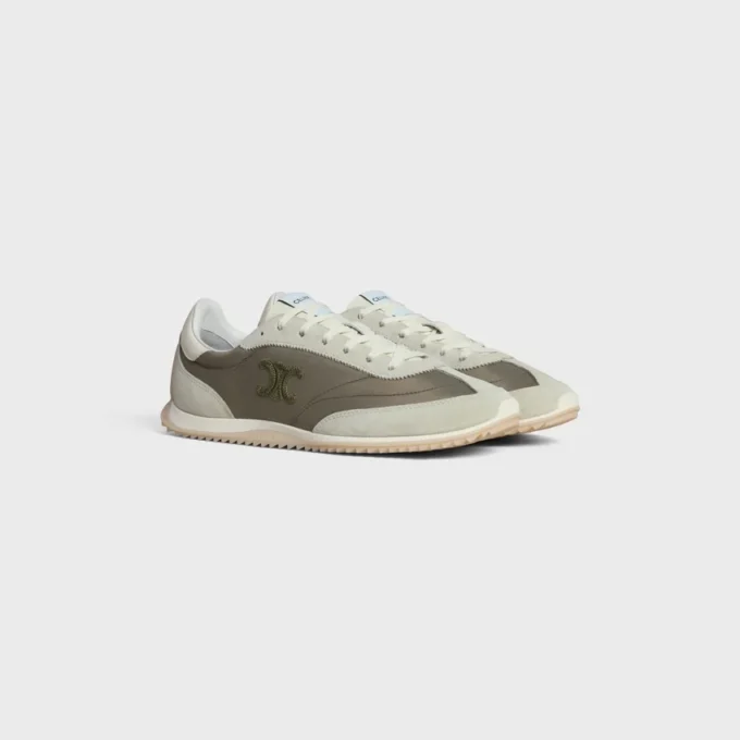 Sneaker Racer in nylon, pelle scamosciata e pelle di vitello Sneaker Racer in nylon, pelle scamosciata e pelle di vitello