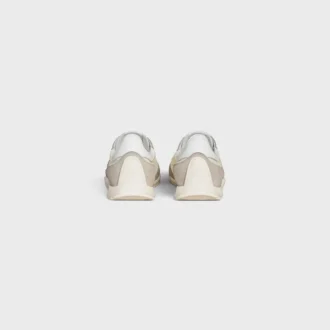 Sneaker Racer in nylon, pelle scamosciata e pelle di vitello