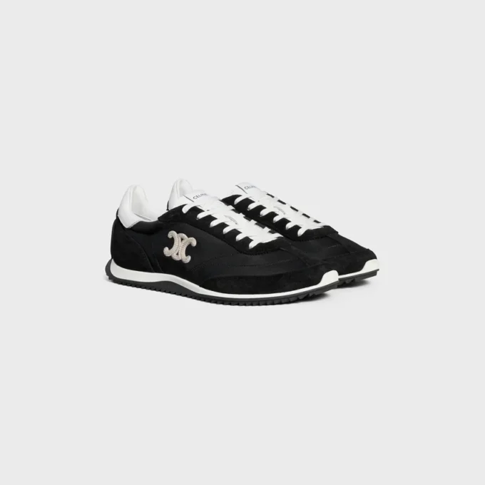 Sneaker Racer in nylon, pelle scamosciata e pelle di vitello Sneaker Racer in nylon, pelle scamosciata e pelle di vitello