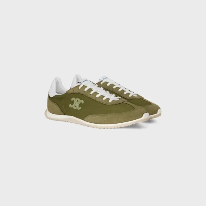 Sneaker Racer in nylon, pelle scamosciata e pelle di vitello Sneaker Racer in nylon, pelle scamosciata e pelle di vitello