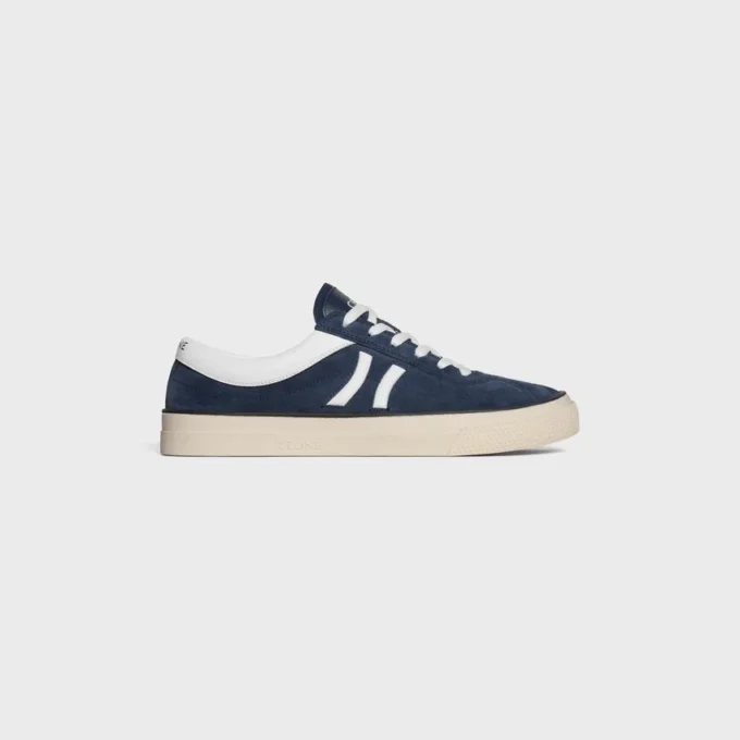 Sneaker stringata bassa CELINE Sunset in pelle di vitello scamosciata e pelle di vitello Sneaker stringata bassa CELINE Sunset in pelle di vitello scamosciata e pelle di vitello