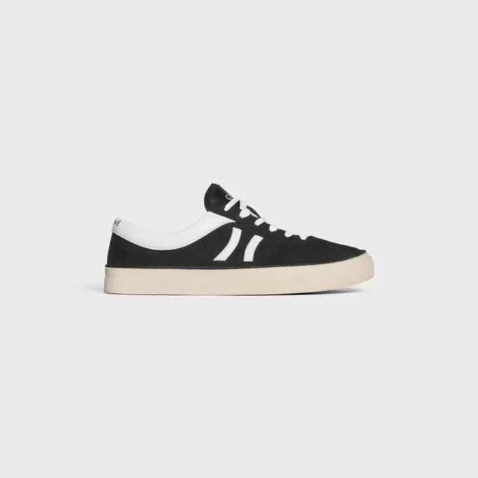Sneaker stringata bassa CELINE Sunset in pelle di vitello scamosciata e pelle di vitello Sneaker stringata bassa CELINE Sunset in pelle di vitello scamosciata e pelle di vitello